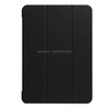 For iPad Pro 10.5 inch PU Litchi Texture 3-folding Smart Case Clear Back Cover with Holder(Black)