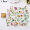 3 Sets Cartoon Series Sticker Album Scrap Stamp Sticker Stationery School Supplies(One letter paper)