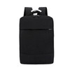 Nylon Double Shoulders School Bag Travel Backpack Bag (Black)