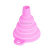 Silicone Colander Mini Foldable Funnels Hopper(Rose red)