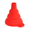 Silicone Colander Mini Foldable Funnels Hopper(Red)