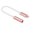 8 Pin to 3.5mm Audio Adapter, Length: About 12cm, Support iOS 13.1 or Above(Rose Gold)