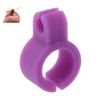 3 PCS Silicone Creative Cigarette Holder Smoking Ring Finger Cigarette Holder Anti-smoke(Purple)