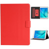 For Samsung Galaxy Tab A 9.7 T550/T555C Solid Color Horizontal Flip Leather Case with Card Slots & Holder & Sleep / Wake-up Function(Red)