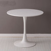 Home Round Table Coffee Shop Table Simple Leisure Wooden Round Table, Color:White(60cm)