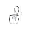 2 PCS Wrought Iron Chair Shaped Candle Holder Decoration Romantic Candle Light Table Decoration, Style:D(Black)