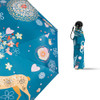 Small Fresh Vinyl Folding Cartoon Forest Rain and Sun Dual-use Umbrella, Style:Manual