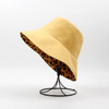 Cotton Bucket Hat Double-sided Wearable Fisherman Hat(Yellow)
