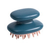 Household Shampoo Comb Silicone Massage Comb Portable Head Grab Dandruff Hair Brush(Dark Blue)