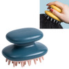 Household Shampoo Comb Silicone Massage Comb Portable Head Grab Dandruff Hair Brush(Dark Blue)