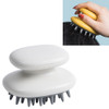 Household Shampoo Comb Silicone Massage Comb Portable Head Grab Dandruff Hair Brush(White)