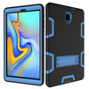 For Samsung Galaxy Tab A 10.5 T590 Shockproof PC + Silicone Protective Case，with Holder(Black Blue)