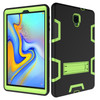 For Samsung Galaxy Tab A 10.5 T590 Shockproof PC + Silicone Protective Case，with Holder(Black Yellow Green)