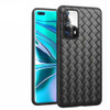 For Huawei P40 Non-Slip Classic Woven Pattern Breathable TPU Case(Black)