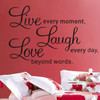 Live Love Butterfly Rumor Removable Wall Sticker