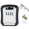 Wall-Mounted Key Code Box Construction Site Home Decoration Four-Digit Code Lock Key Box(Gray)