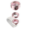 JOYROOM ZS-147 3 in 1 Universal 198 Degrees Fisheye + 15X Macro Lens + 0.36X Wide-angle Lens Kit, For iPhone, Galaxy, Huawei, Xiaomi, LG, HTC and Other Smart Phones (Rose Gold)