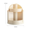 2 PCS Multi-function Rotating Plastic Gift Pen Holder Office Storage Box(Beige)