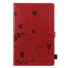 For Samsung Galaxy Tab S6 T860 Cat Bee Embossing Pattern Shockproof Table PC Protective Horizontal Flip Leather Case with Holder & Card Slots & Wallet & Pen Slot & Wake-up / Sleep Function(Red)