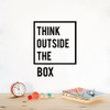 THINK OUTSIDE OF THE BOX Inspirational Wall Stickers Children's Room Decoration Wall Stickers