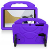 For Galaxy Tab A 8.0  T387 EVA FlatBrain Anti Falling Sleeve Protective Shell WithThumb Bracket(Purple)