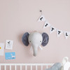 Children Room Wall Stuffed Plush Toy Baby Bedroom Decoration Animal Head Wall Decorate Toy Doll for Kids(Elephant)