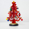 2 PCS Christmas Wooden Painted Dolls Small Tree Table Decorations Creative Gifts(Red)
