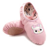 Crystal Satin Flower Decoration Dance Shoes Soft Sole Ballet Shoes Practice Dance Shoes For Children, Size: 25(PU Pink Cat)