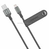 MOMAX DL13D 2.4A USB to 8 Pin MFi Certified Elite Link Nylon Braided Data Cable, Cable Length: 2m (Dark Gray)