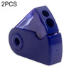 2 PCS Manual Push Pull Pencil Sharpener Single Hole Double Hole Multi-functional Office Stationery(Double blue)