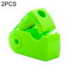 2 PCS Manual Push Pull Pencil Sharpener Single Hole Double Hole Multi-functional Office Stationery(Single green)