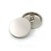 Silver White 100 PCS Flat Metal Button Clothing Accessories, Diameter:23mm