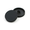Black 100 PCS Flat Metal Button Clothing Accessories, Diameter:23mm