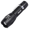 T02 Pen Clip Mini Flashlight T6 Telescopic Zoom Led Flashlight Outdoor Waterproof Long Shot Glare Flashlight