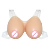 Cross-dressing Prosthetic Breast Conjoined Silicone Fake Breasts for Men Disguised as Women Breasts Fake Breasts, Size:2000g, Style:Transparent Shoulder Strap Paste(Complexion)
