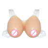 Cross-dressing Prosthetic Breast Conjoined Silicone Fake Breasts for Men Disguised as Women Breasts Fake Breasts, Size:1600g, Style:Transparent Shoulder Strap Paste(Complexion)