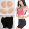 Buttocks Panties Hip Silicone Panties Beautiful Body Women Panties, Size:XL, Style:4 PCS Silicone(Black)