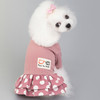 Pet Dog Costume Skirt Spring and Summer Smiley Polka Dot Dress, Size:XL(Pink)