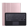 A098B-A Detachable ABS Ultra-thin Bluetooth Keyboard + TPU Protective Case for iPad Air 4 10.9 inch (2020), with Stand & Pen Slot & Touch(Rose Gold)