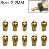 10 PCS Three-claw Copper Clamp Nut for Electric Mill Fittings?Bore diameter: 2.2mm