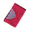 Retro Embroidery Kungfu Tea Set Thickened Cotton-linen Absorbent Rag(Red)