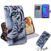 Tiger Pattern Coloured Drawing Horizontal Flip Leather Case for Huawei Y6 (2019), with Holder & Card Slots & Wallet