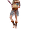 Leopard Indian Tribe Princess Cosplay Costume, Size:One Size(Khaki)