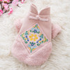 Puppy Dog Tang Suit Warm Clothes Teddy Autumn and Winter Clothes Pet Padded Princess Skirt, Size: XXL(Pink )