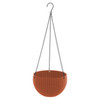 Rattan-like Hanging Basket Plastic Garden Flower Pot Creative Green Dill Absorbent Hanging Basin, Size:M (Brown)