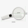 Handheld High-definition Lens with LED Light Reading and Maintenance Magnifying Glass for the Elderly, Style:110mm 30 Times Double Lens