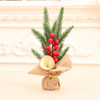 2 PCS 25cm Christmas Tree Ornaments Christmas Decorations Desktop Atmosphere Decoration Props(Red Fruit)