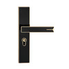 Mute Strong Magnetic Aluminum Alloy Interior Door Lock Door Bedroom Hardware Handle Lock, Color:Black Gold Small 50 Lock Body