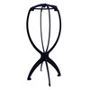 Adjustable Plastic Wig Stand Portable Folding Mannequin Head Stand(Black)