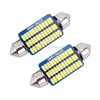 2 PCS 39mm DC12V / 1.5W / 6000K / 100LM 36LEDs SMD-3014 Car License Plate Light / Dome Light, with Decoder